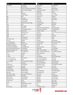 Karaoke Book sort by Song - Karaoke Kurt Entertainment