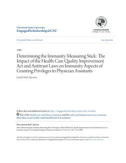 The Impact of the Health Care Quality Improvement Act and Antitrust