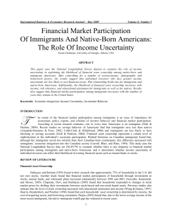 Financial Market Participation Of Immigrants And Native