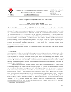 A new compression algorithm for fast text search