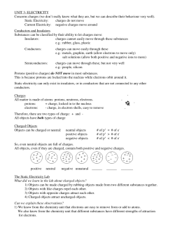Static Electricity Notes