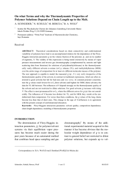 On what Terms and why the Thermodynamic