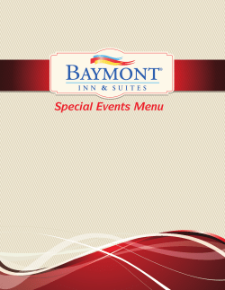 Special Events Menu - Baymont Inn and Suites Fargo