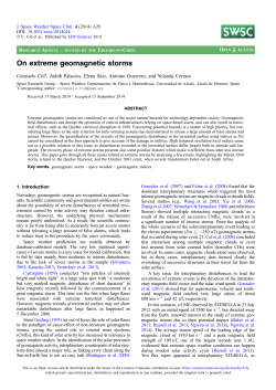 - Journal of Space Weather and Space Climate