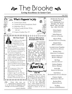 July Newsletter - Allenbrooke Nursing and Rehabilitation Center, LLC