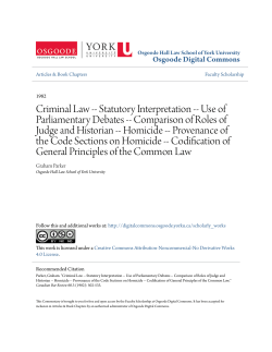 Statutory Interpretation -- Use of Parliamentary Debates