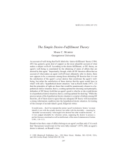 The Simple Desire-Fulfillment Theory