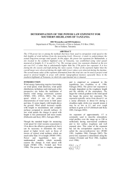 determination of the power law exponent for southern