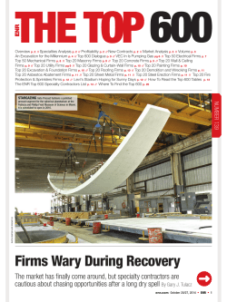 ENR &ndash; The Top 600 Specialty Contractors