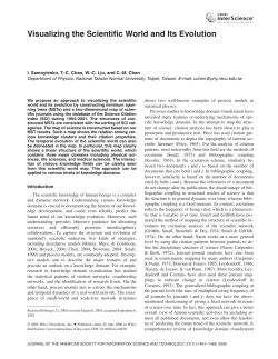 Visualizing the scientific world and its evolution