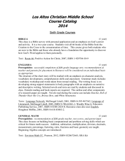 Middle School Curriculum - Los Altos Christian Schools