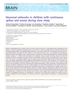 Neuronal networks in children with continuous spikes and waves