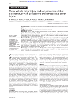 Motor vehicle driver injury and socioeconomic status