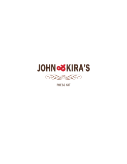 press kit - John and Kira`s Chocolates