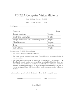 CS 231A Computer Vision Midterm