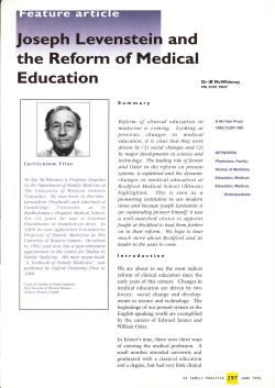 and the Reform of Medical