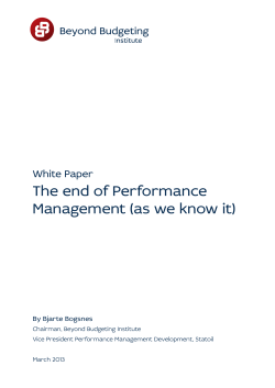 The end of Performance Management (as we know it)