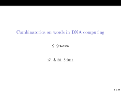 Combinatorics on words in DNA computing