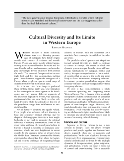 Cultural Diversity and Its Limits in Western Europe