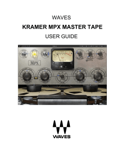 kramer mpx master tape