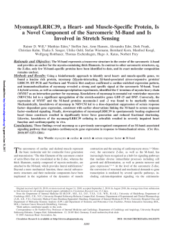 Myomasp/LRRC39, a Heart- and Muscle
