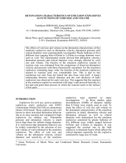 DETONATION CHARACTERISTICS OF EMULSION