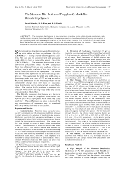 The Monomer Distributions of Propylene Oxide