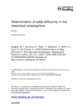Determination of eddy diffusivity in the lowermost stratosphere