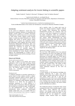 Adapting sentiment analysis for tweets linking to scientific papers