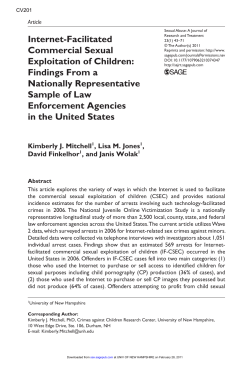 Internet-Facilitated Commercial Sexual Exploitation of Children