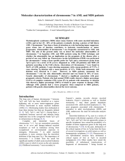 Molecular characterization of chromosome 7 in AML