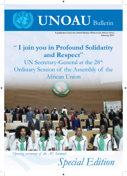 UNOAU Special Bulletin on the UN Secretary