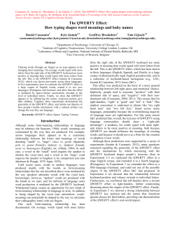 The QWERTY Effect: How typing shapes word meanings and baby