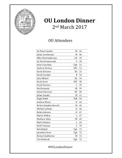 OU London Dinner - Old Uppinghamian