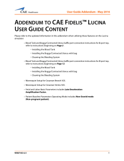 addendum to cae fidelis™ lucina user guide content