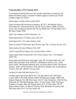 2010 Fraternity Men in Pro Football - North