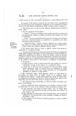 THE DEFENCE REGULATIONS, 1940. In exercise of the