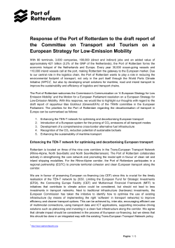Position paper low emission strategy port of rotterdam198.24 KB
