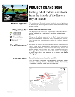 Eradication of rats and stoats from the islands in the Eastern Bay of