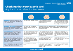 Checking that your baby is well