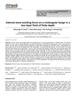Internal wave exciting force on a rectangular barge in a two