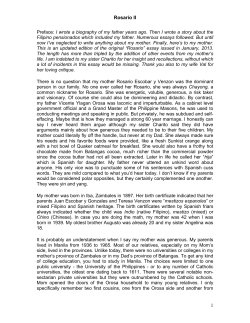 Rosario II - the orosa web page