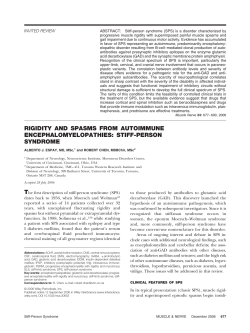 Rigidity and spasms from autoimmune encephalomyelopathies: Stiff