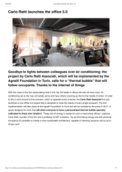 Carlo Ratti launches the office 3.0