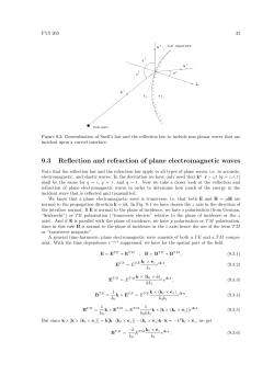 9.3 Reflection and refraction of plane electromagnetic waves