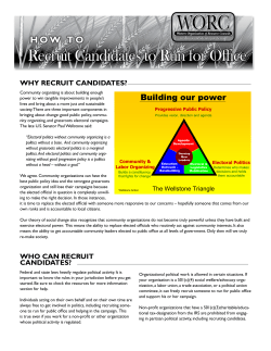 How to Recruit Candidates to Run for Office