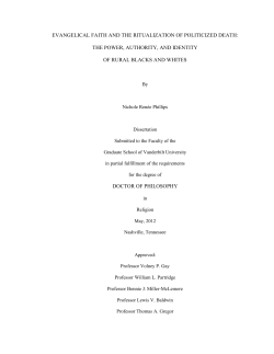 evangelical faith and the ritualization of politicized death