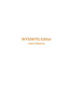 WYSIWYG Editor