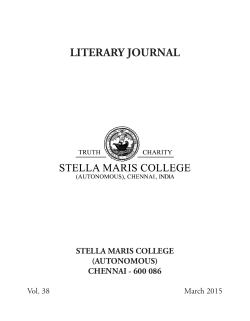 literary journal - Stella Maris College