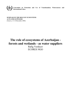 The role of ecosystems of Azerbaijan